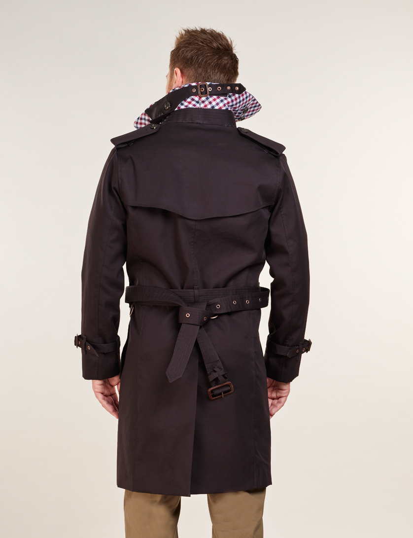 trench coat mens full length black