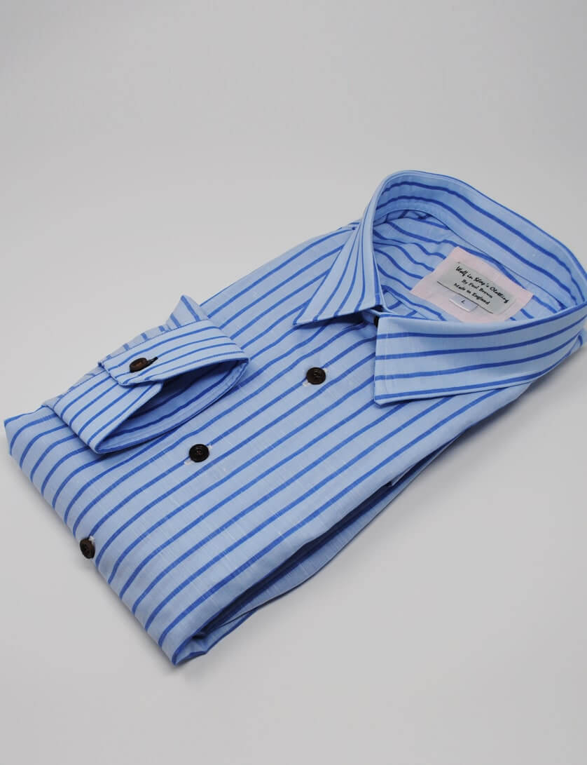 Palm Island Blue Striped Linen Shirt