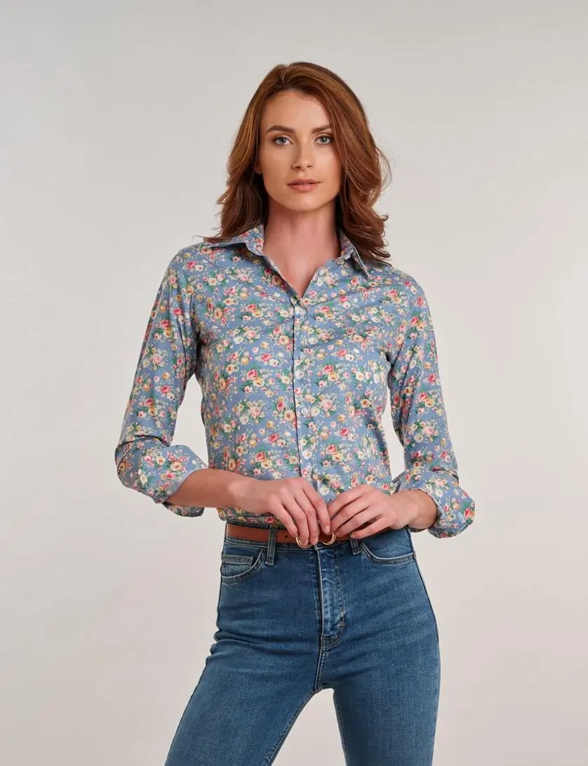 flower shirt woman