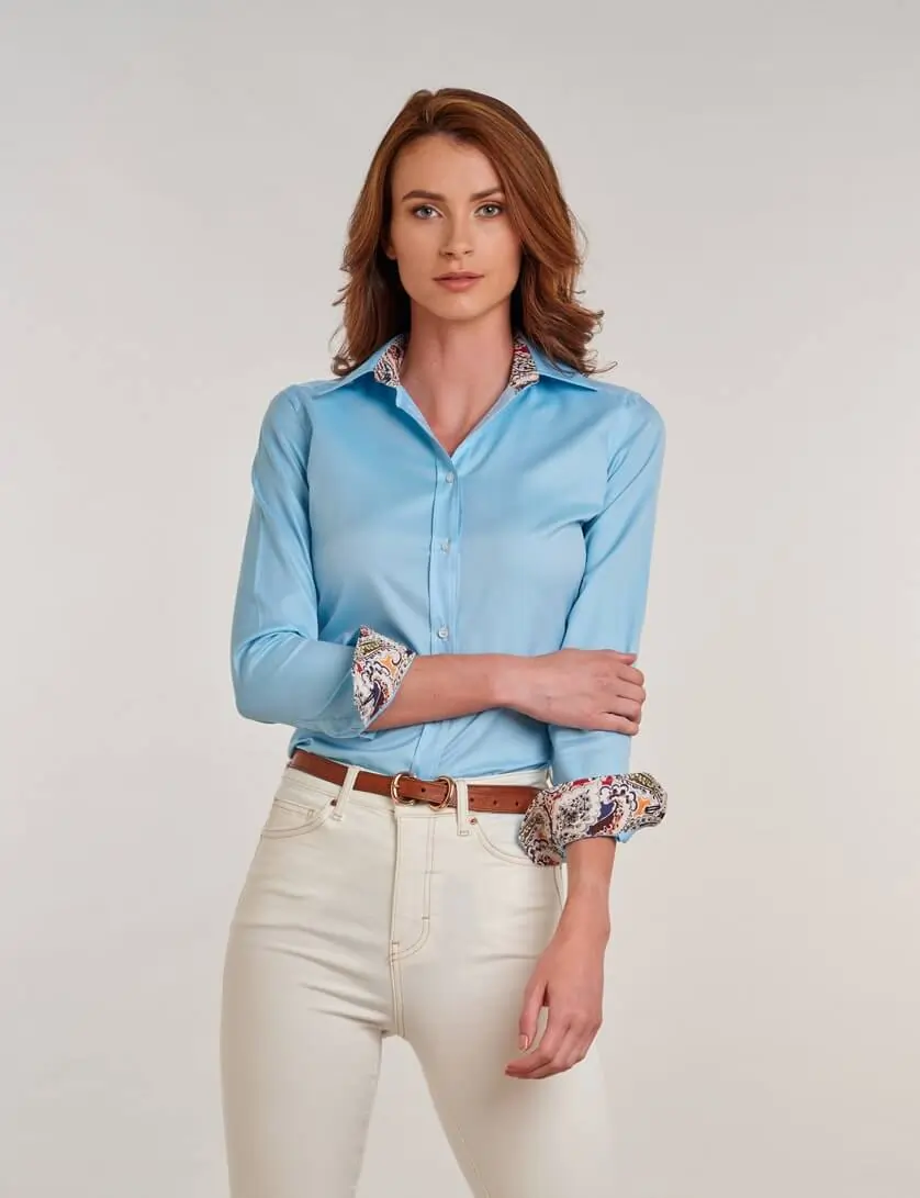 Turquoise Blouse, Womens Tops By Paul Brown