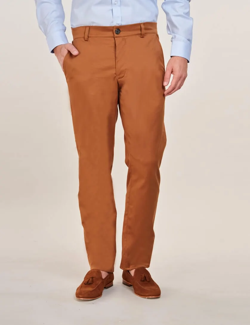 Mens Gurkha Pants Orange Slim Straight High Waist Flat Front Dress Trousers  34 - Helia Beer Co