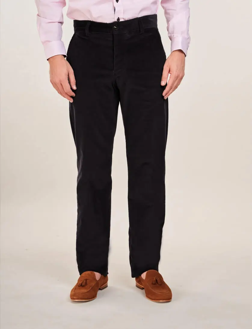 Loose Fit Corduroy trousers - Black - Men | H&M IN